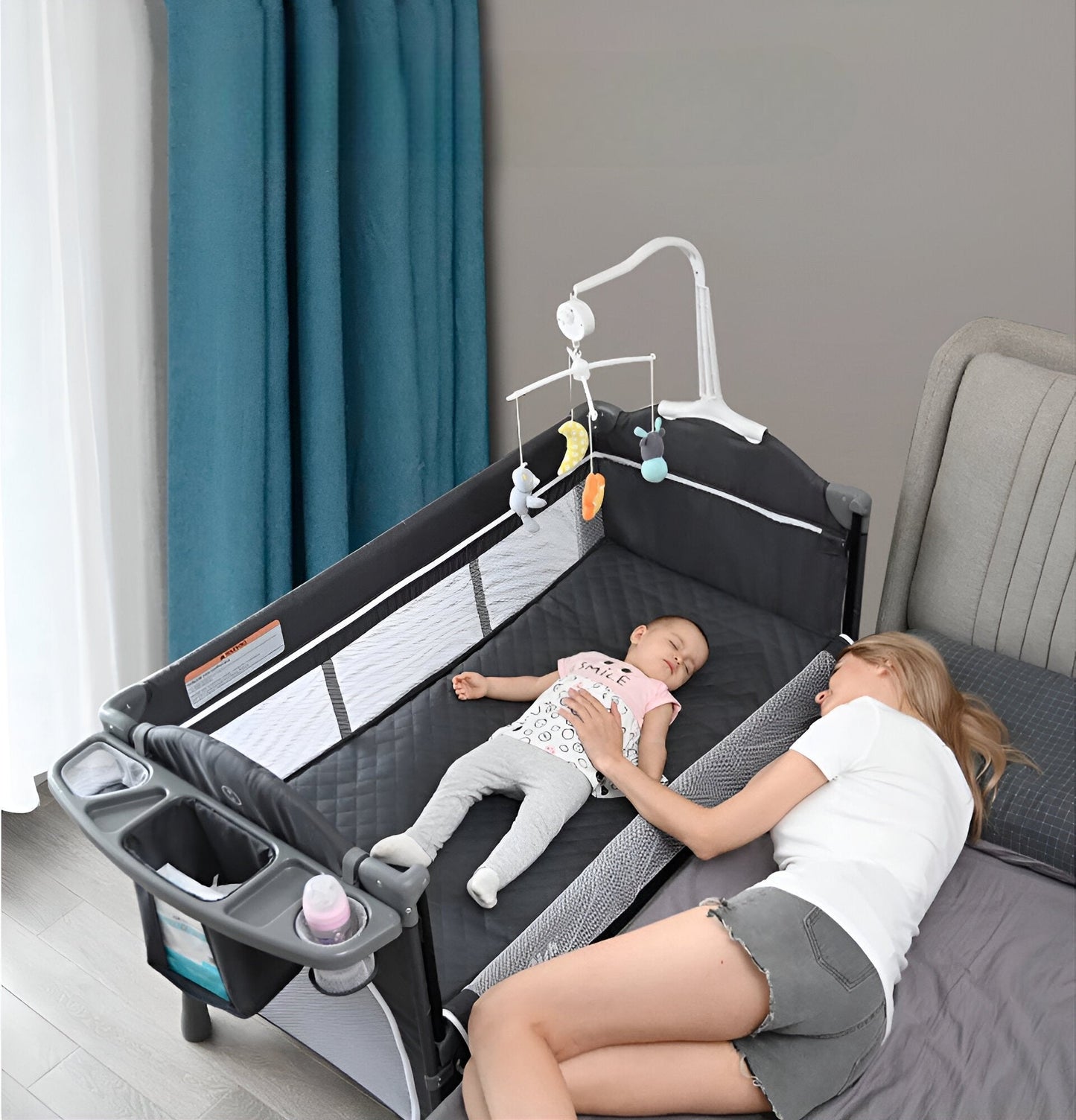 Barnsäng Bedside Crib Premium - Resesäng