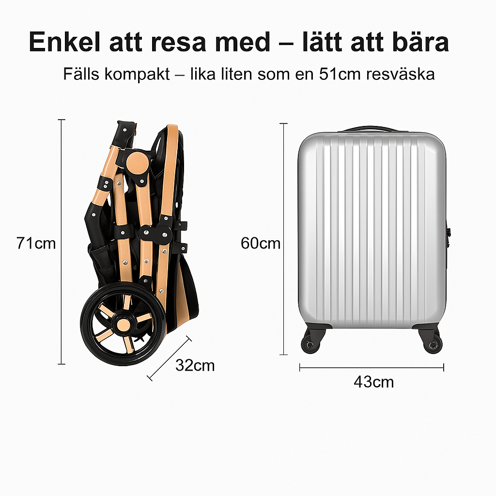 Barnvagn Premium 3-i-1