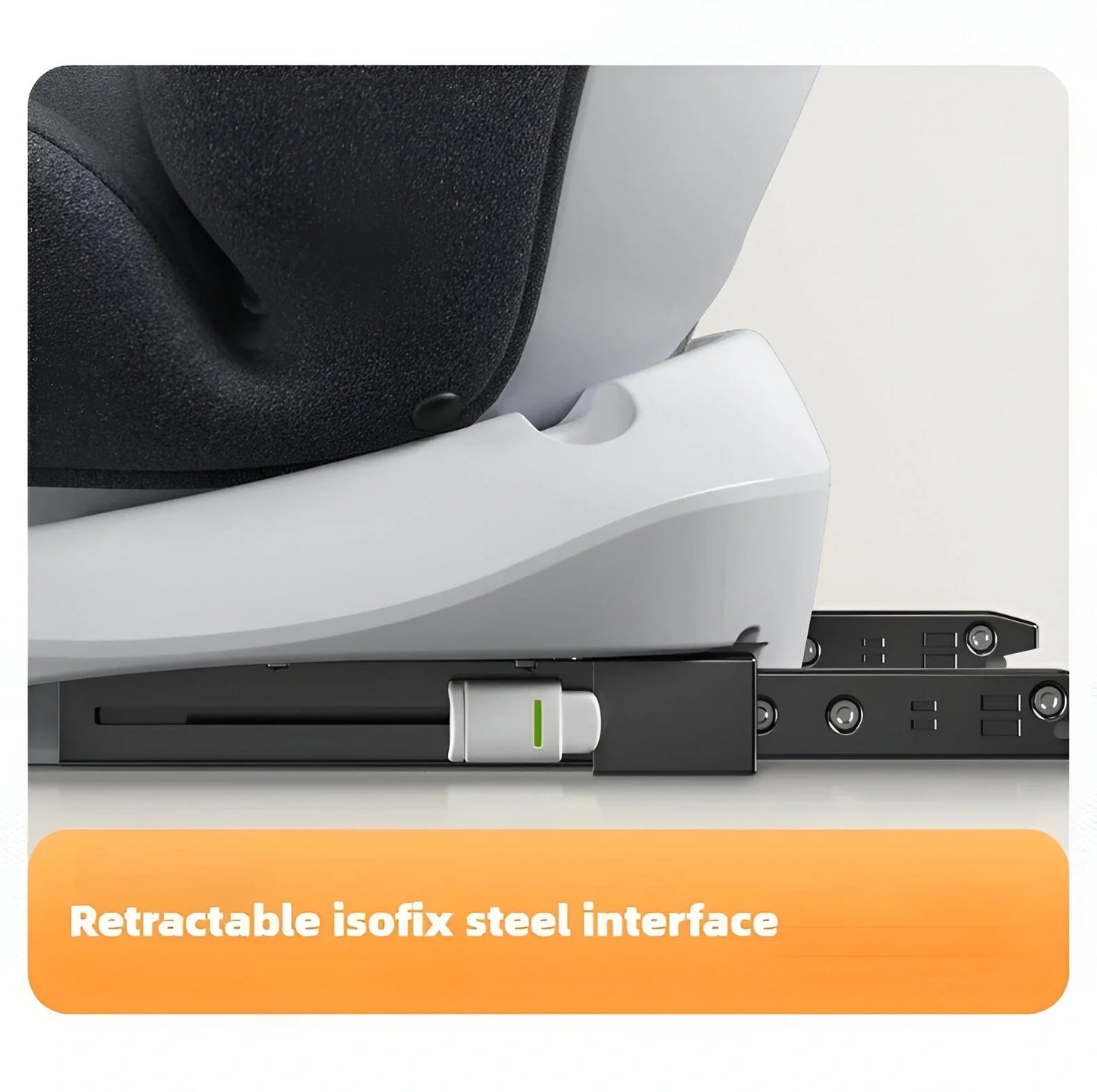 Bilbarnstol 360° Vändbar med Sufflett
