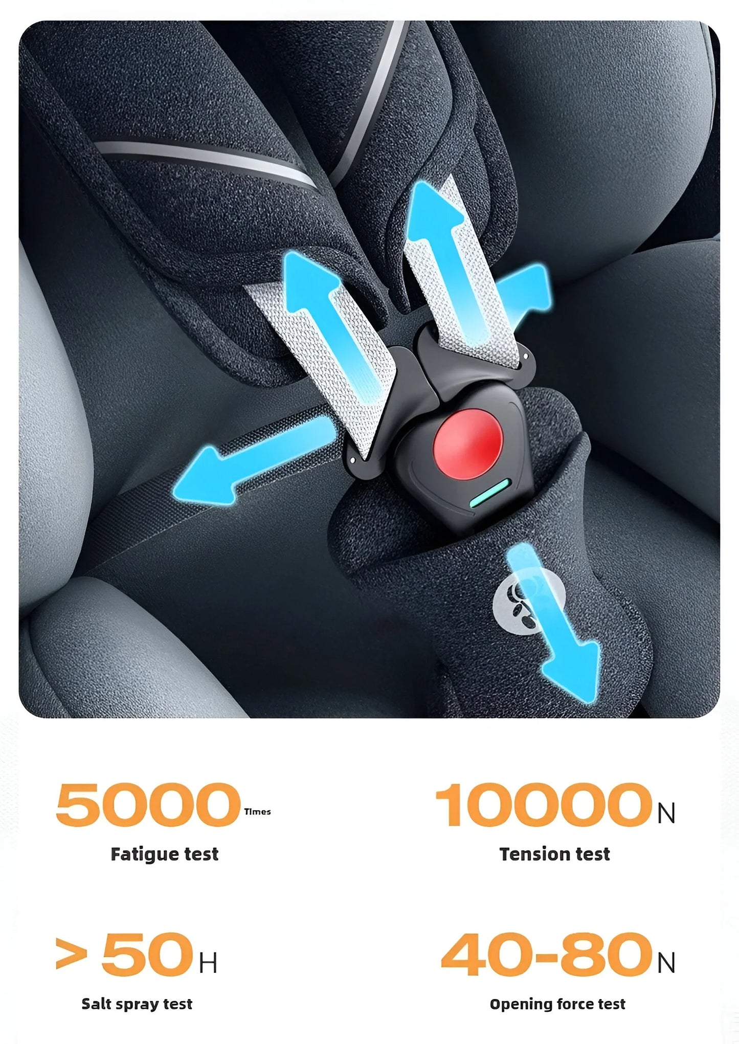 Bilbarnstol 360° Vändbar med Sufflett
