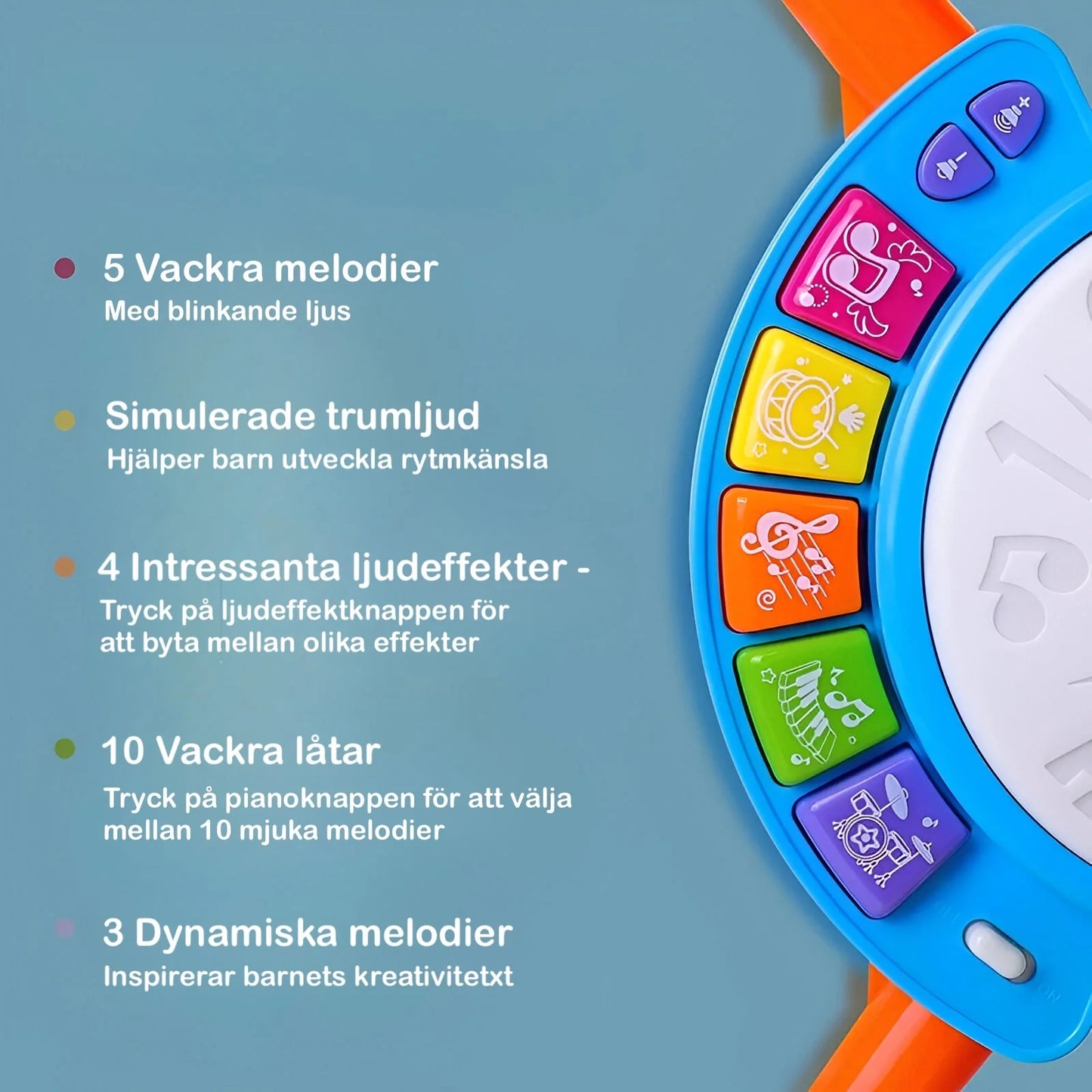 Trumset Barn med Mikrofon