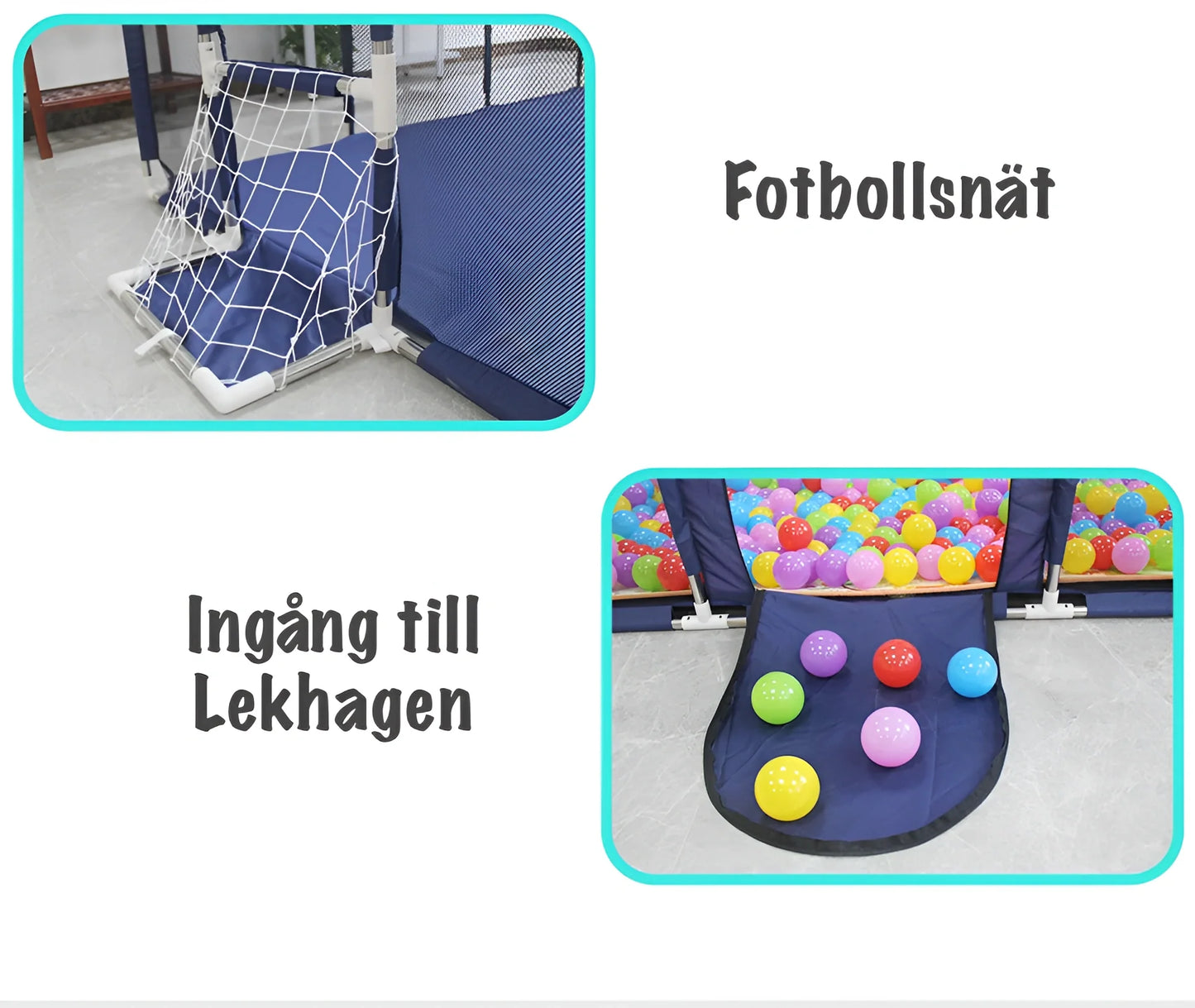 Lekhage XL Barnsäkerhet - (231 x 128 CM) Basketboll & hockeymål