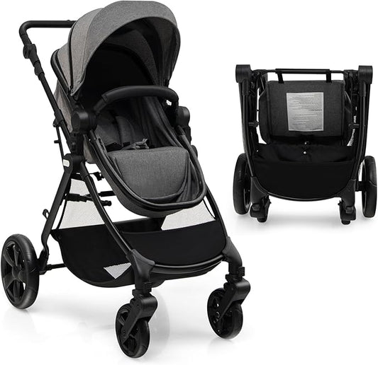 GoMore Flexi 3-i-1 Barnvagn i Linne – Vändbar & Hopfällbar