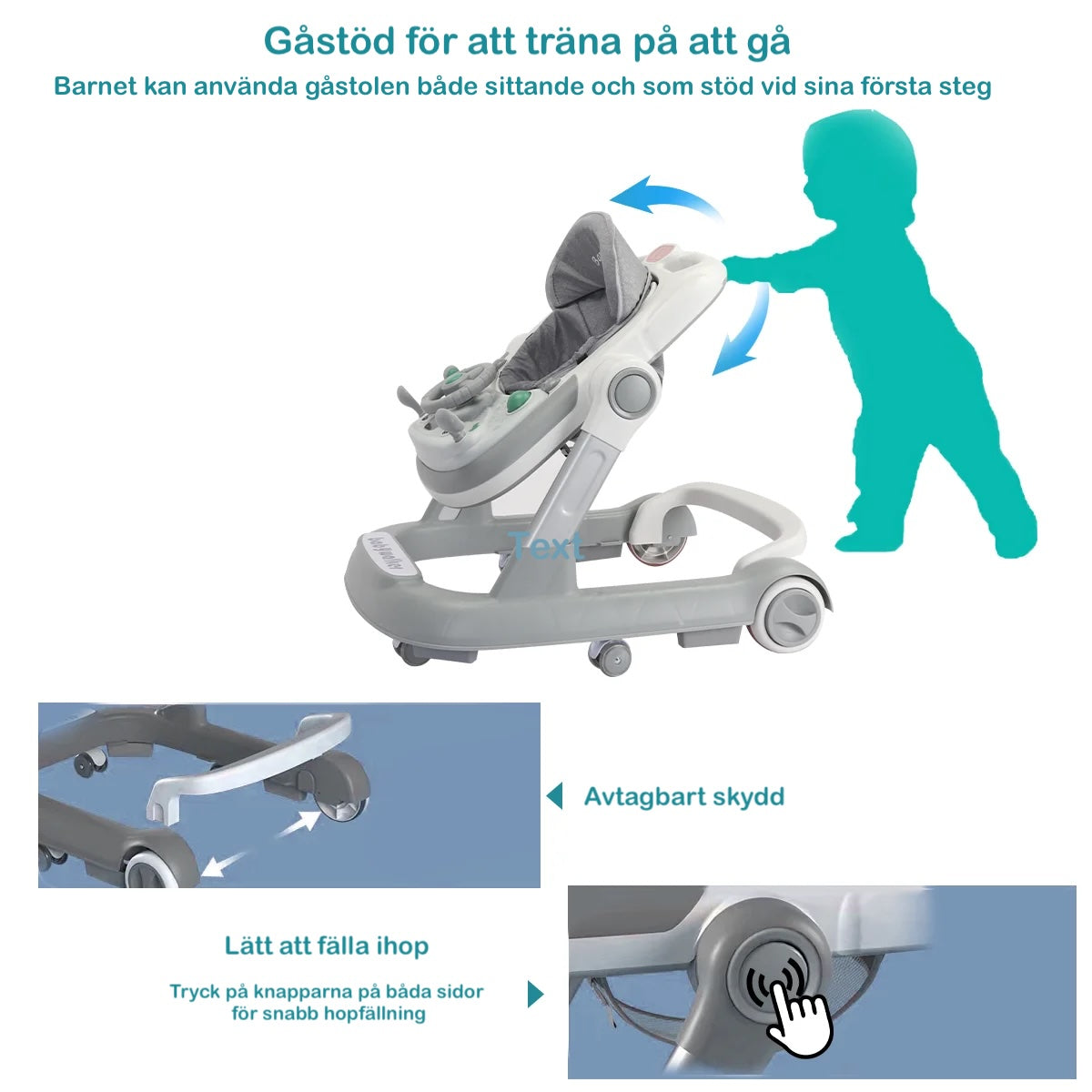 Lära-Gå-Stol UrbanMove 2-i-1