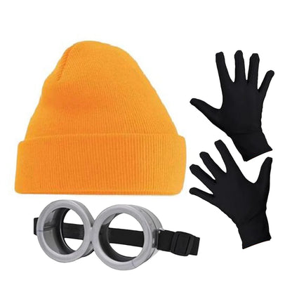Mössa Barn Minions 3-i-1 Set med Vantar & Glasögon