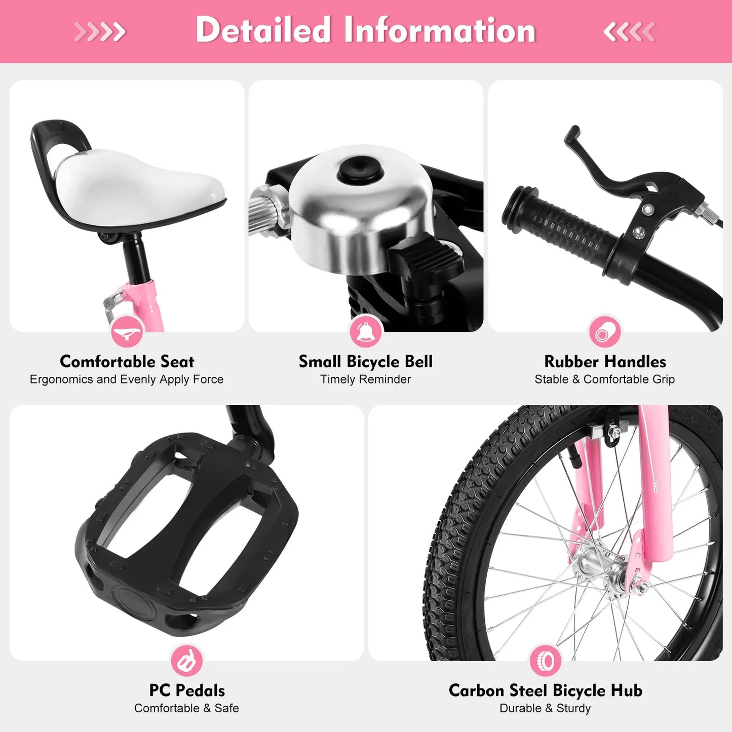 Barncykel 16 Tum - Rosa