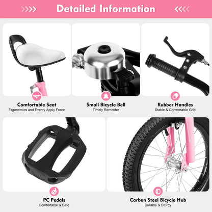 Barncykel 16 Tum - Rosa