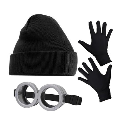 Mössa Barn Minions 3-i-1 Set med Vantar & Glasögon