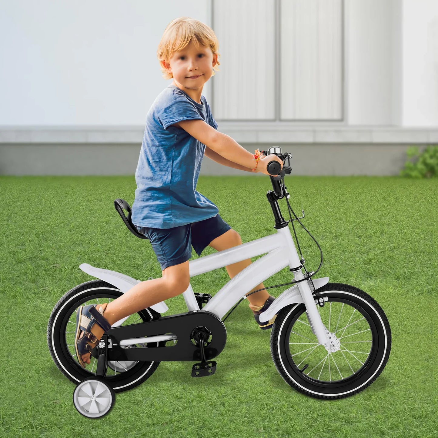 Barncykel 14 Tum - Vit