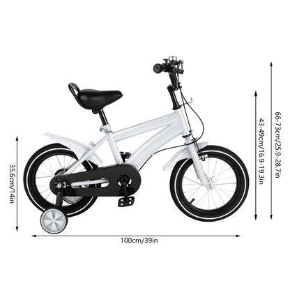 Barncykel 14 Tum - Vit