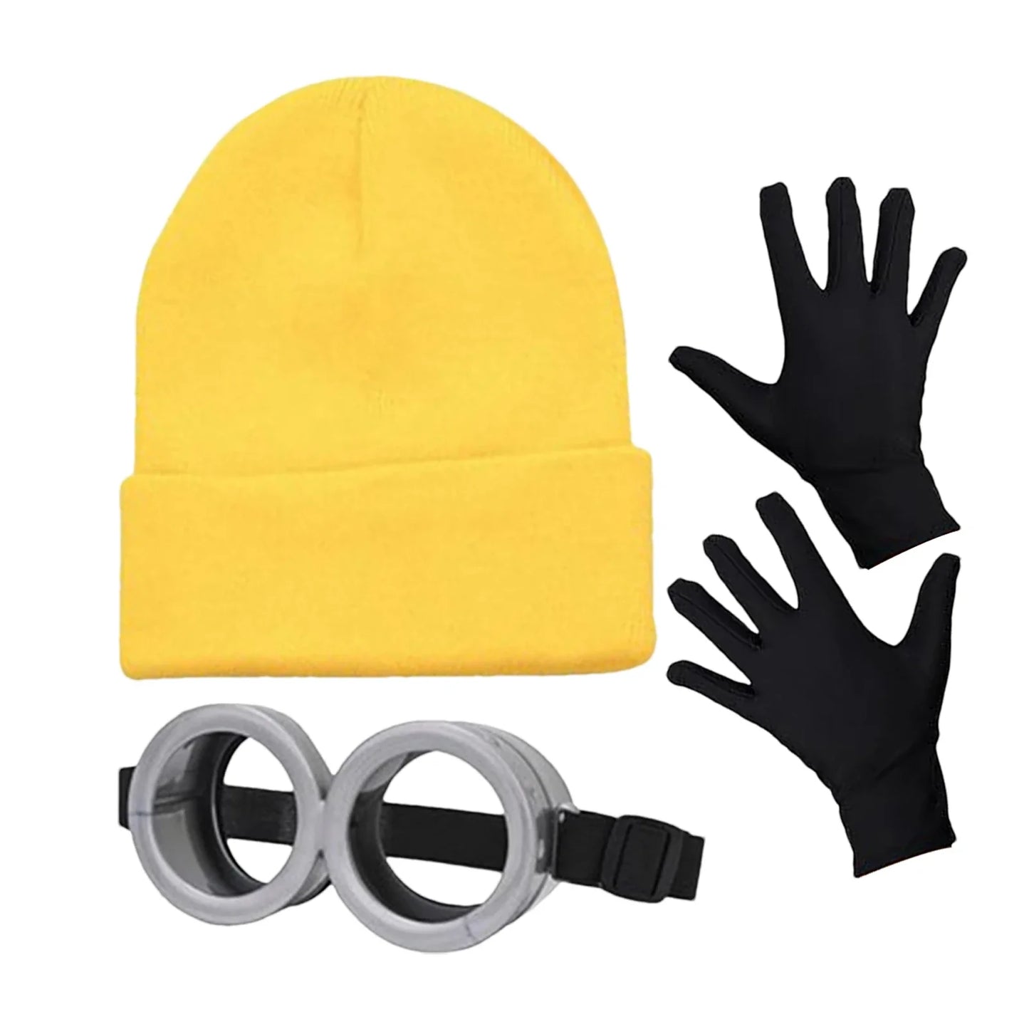 Mössa Barn Minions 3-i-1 Set med Vantar & Glasögon