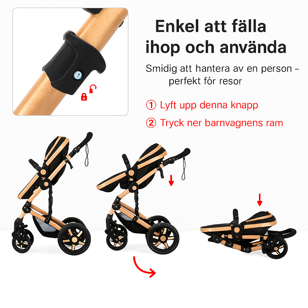 Barnvagn Premium 3-i-1