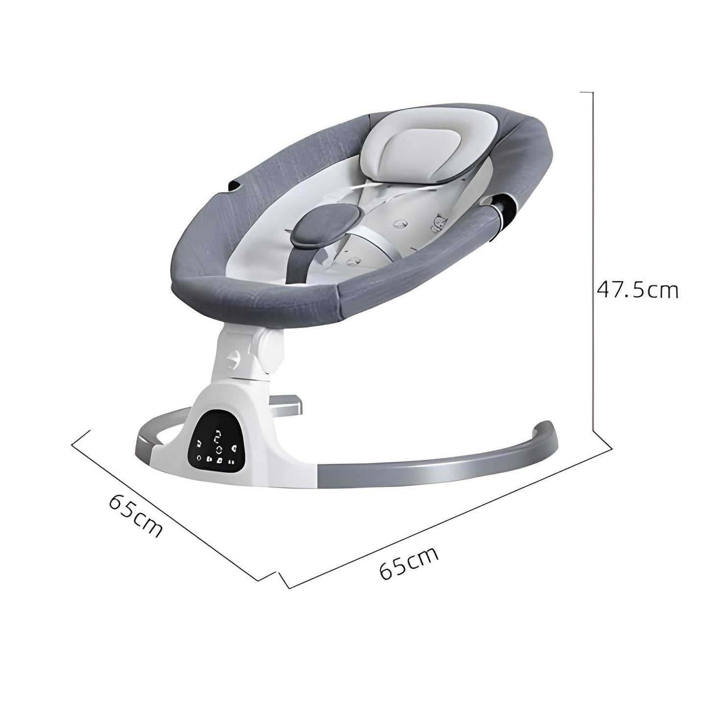 Babygunga Elektrisk med Bord, Myggnät & LED Display